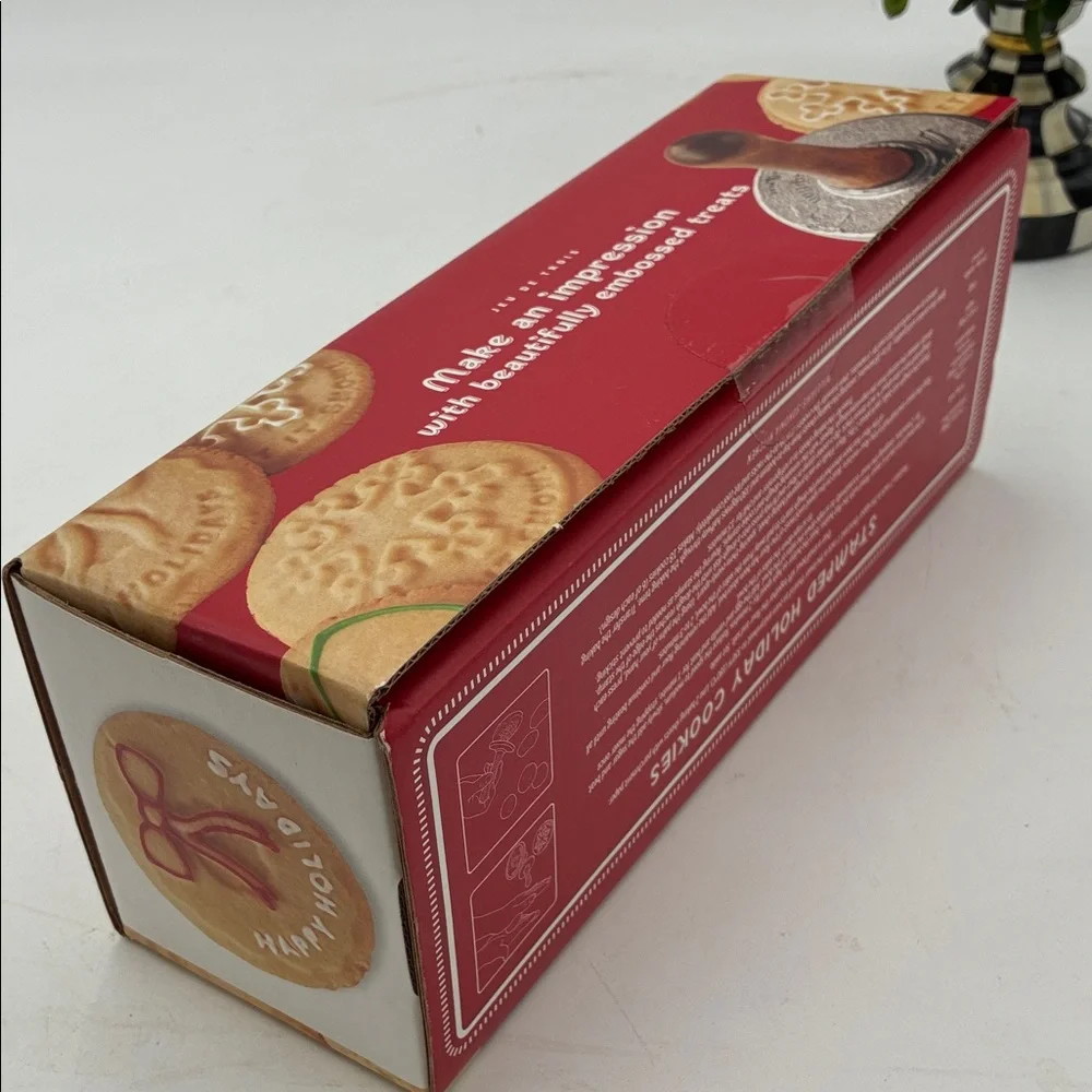 Williams Sonoma Red and Silver Holiday Cookie Stamps